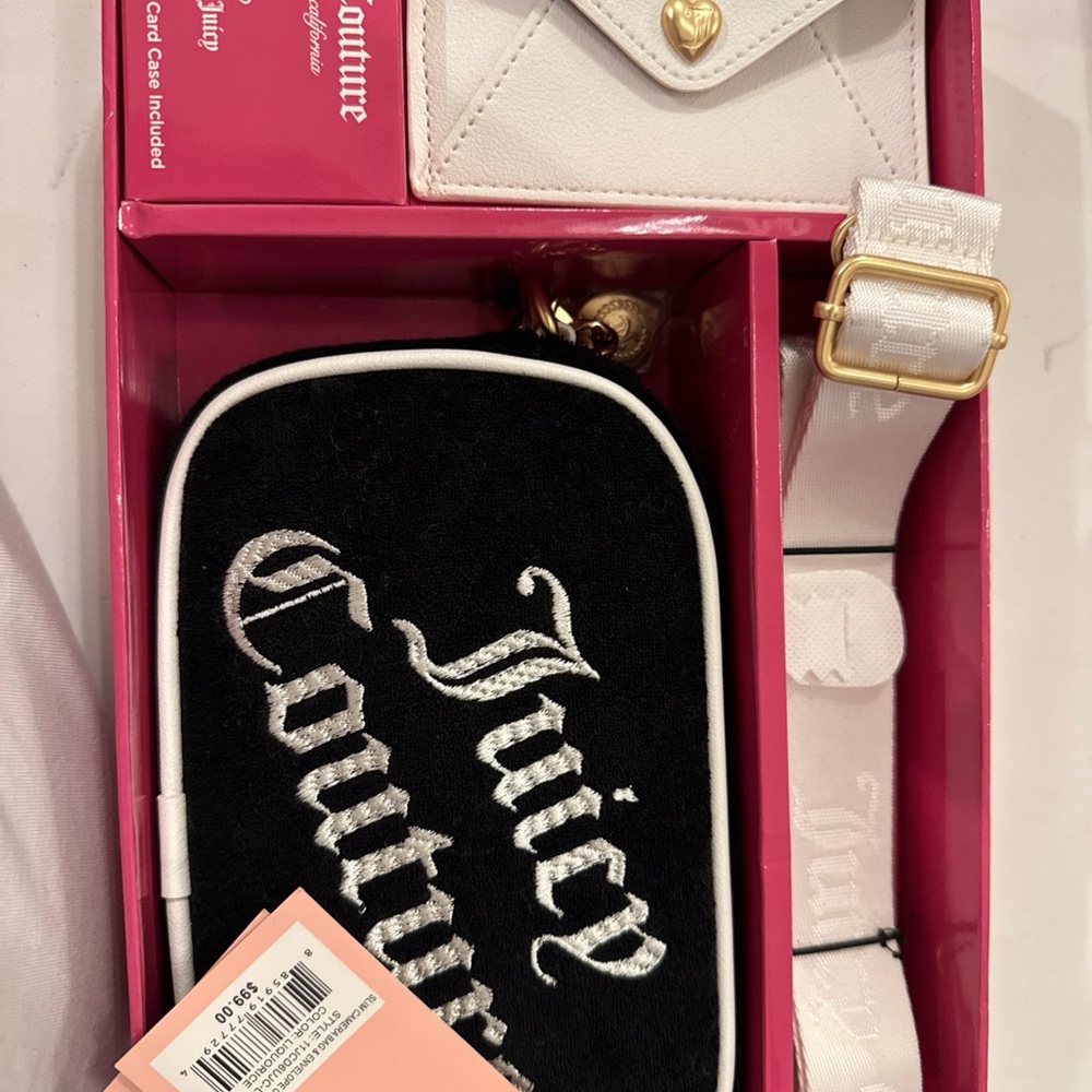Juicy Couture Pink and White Logo Clutch - Picture 3 of 3